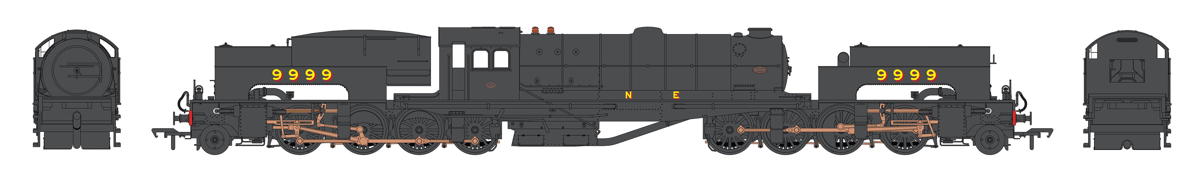 LNER U1 - LNER Unlined Black - 9999 - OO Scale