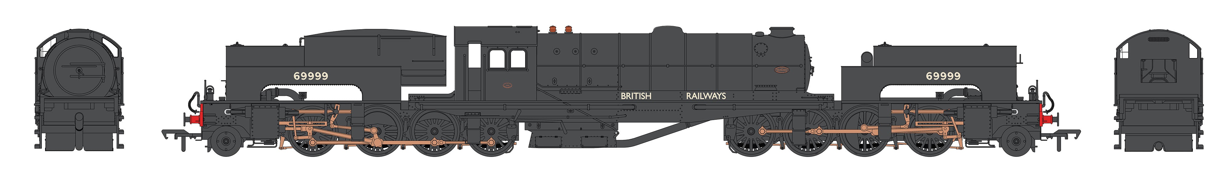 LNER U1 - BR Black (British Railways) - 69999 - OO Scale - DCC Sound Fitted