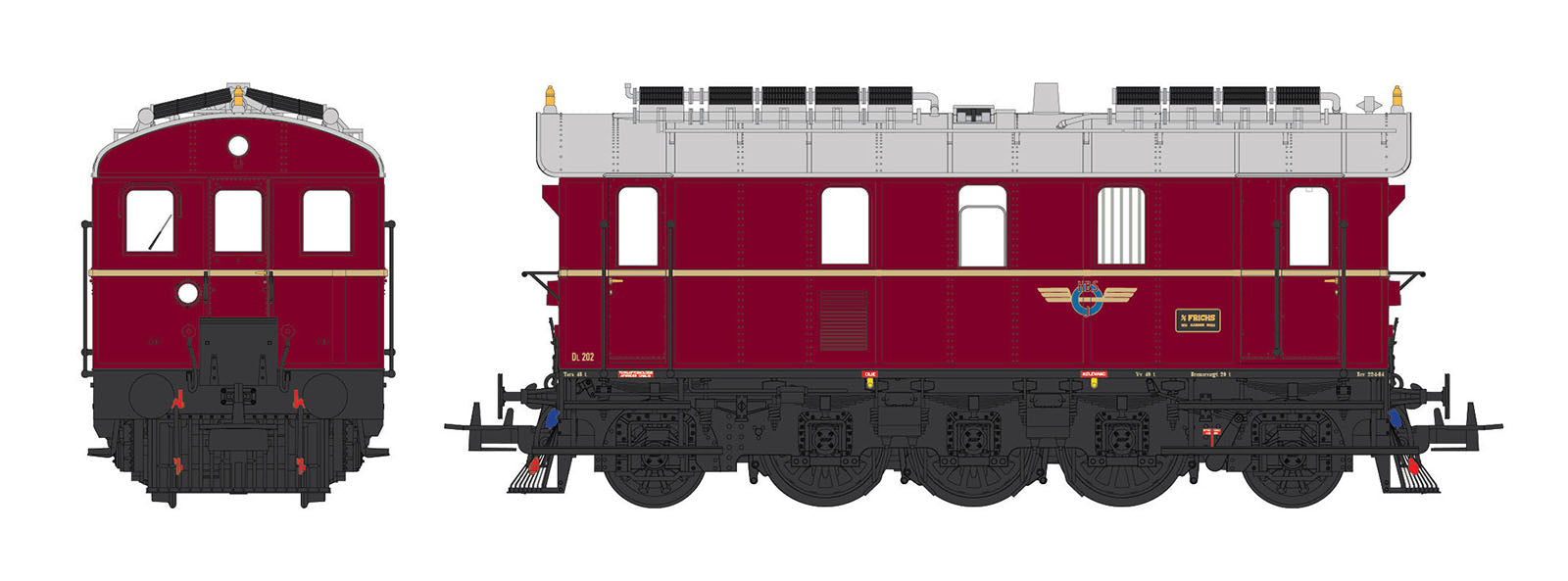 Frichs Firkantet - DL 202 - IIIc - HO Scale - DCC Silent (DC)