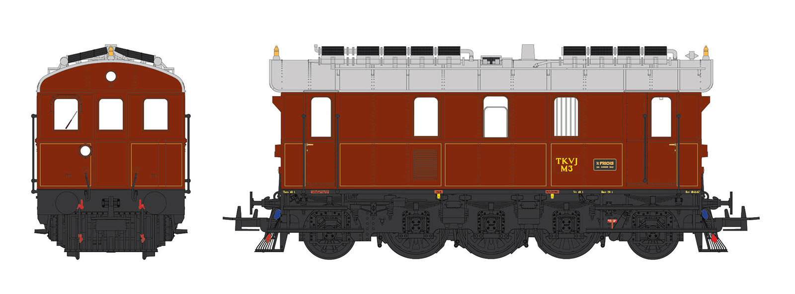 Frichs Firkantet - TKVJ M3 - IIIb - HO Scale - DCC Silent (AC)