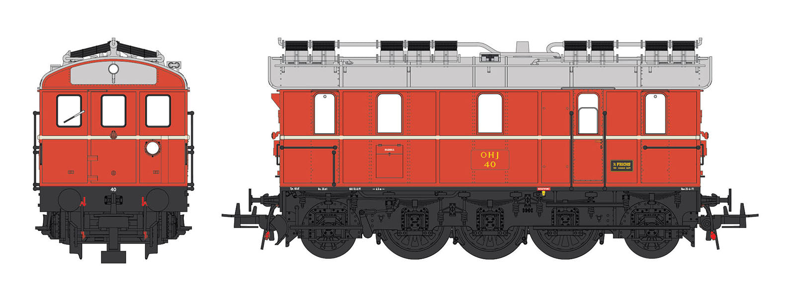Frichs Firkantet - OHJ 40 - IVb - HO Scale - DCC Silent (AC)