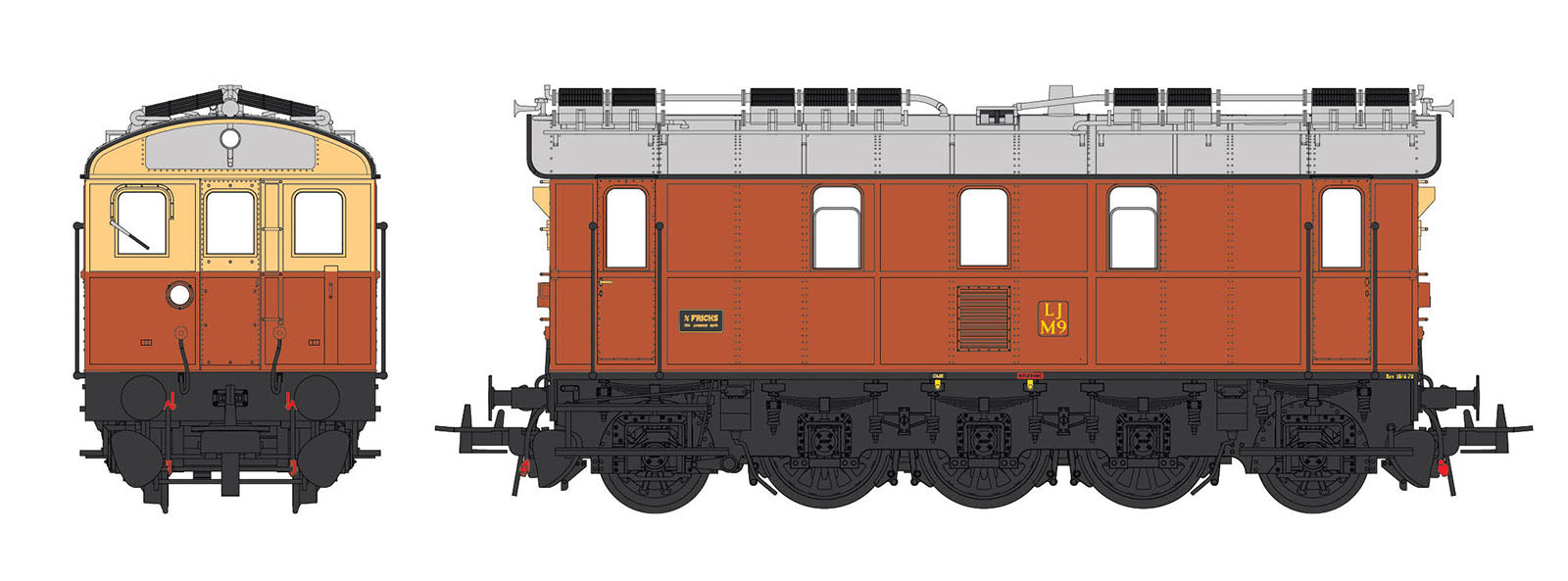 Frichs Firkantet - LJ M9 - IVb - HO Scale - DCC Silent (DC)