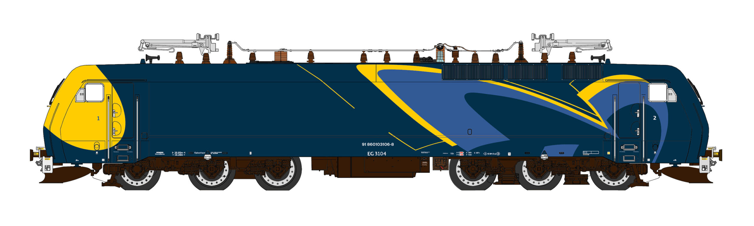 Siemens EG - Railion DK - EG3104 - HO Scale - (AC)