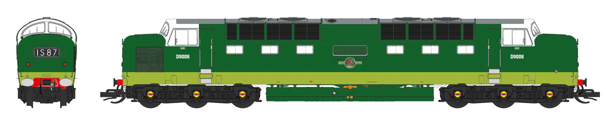 Class 55 - BR Green - D9006 - TT Scale