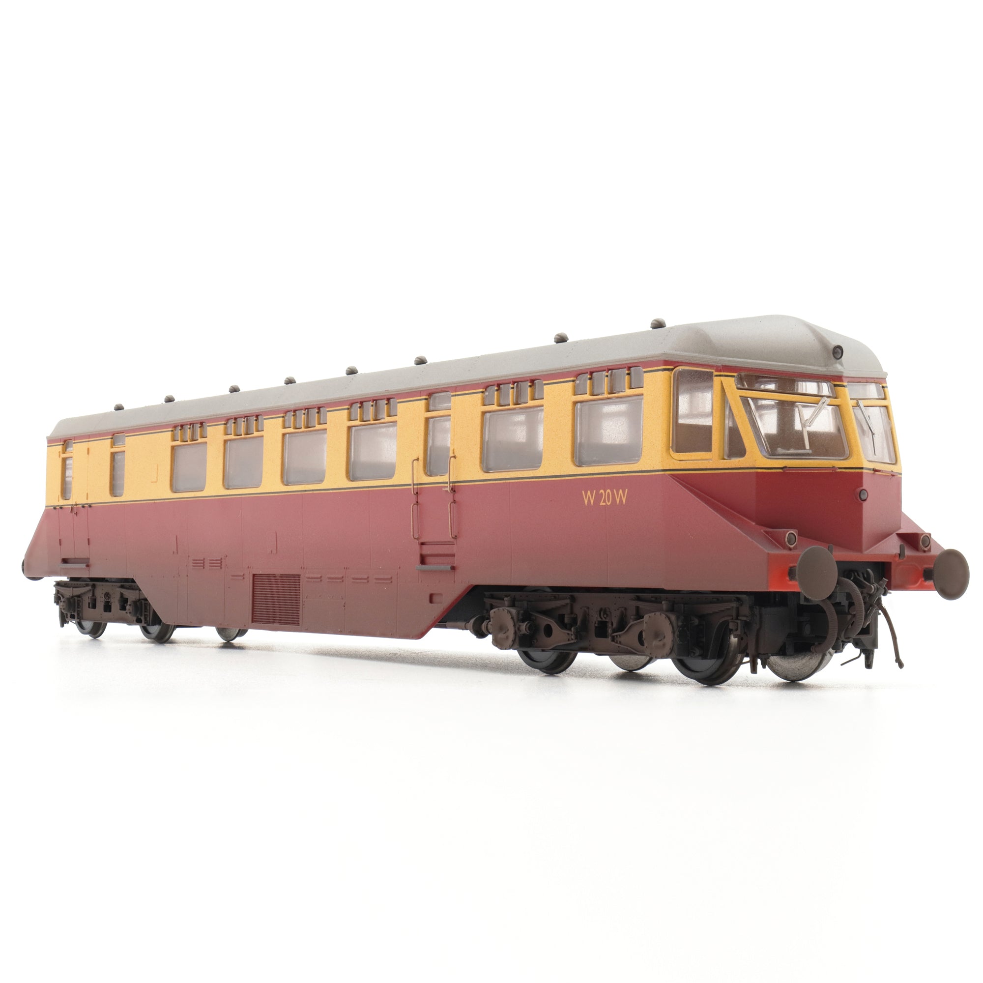 GWR AEC Railcar - BR Karmijn/Cream - W20W - OO Schaal - Verweerd