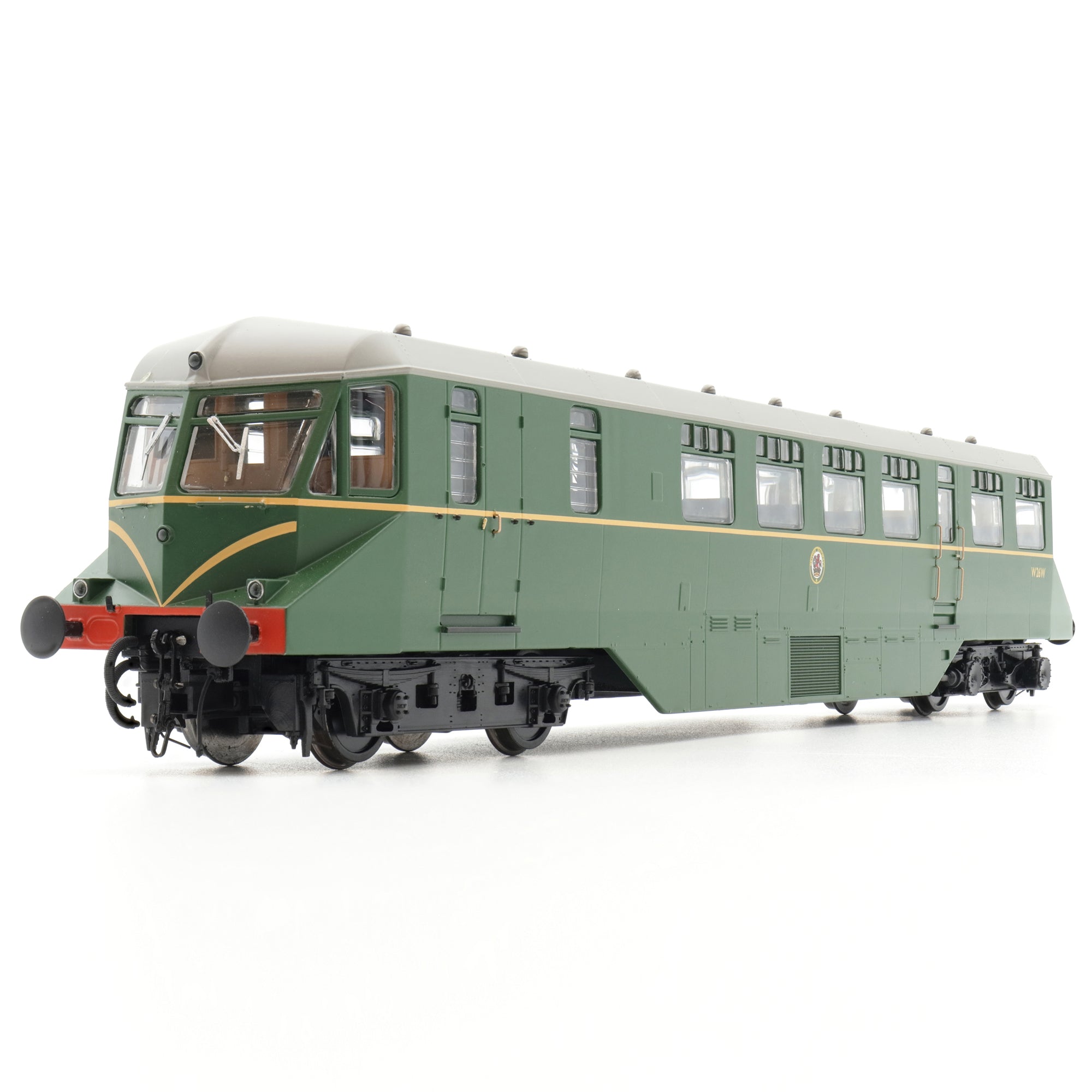 GWR AEC Schienenwagen - BR Grün - W26W - Spur OO