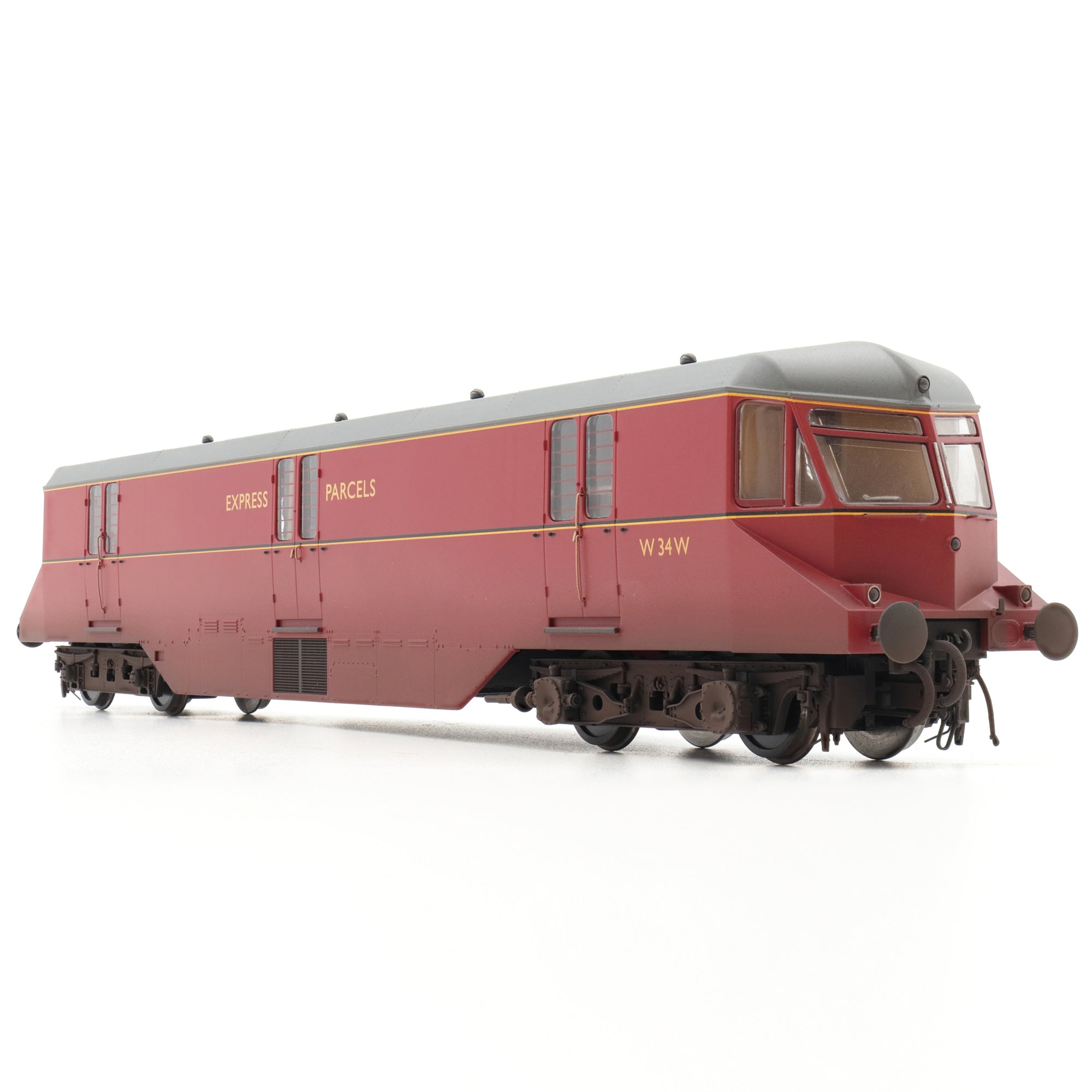 GWR AEC Railcar - BR Crimson - 34 - OO-schaal - Verweerd