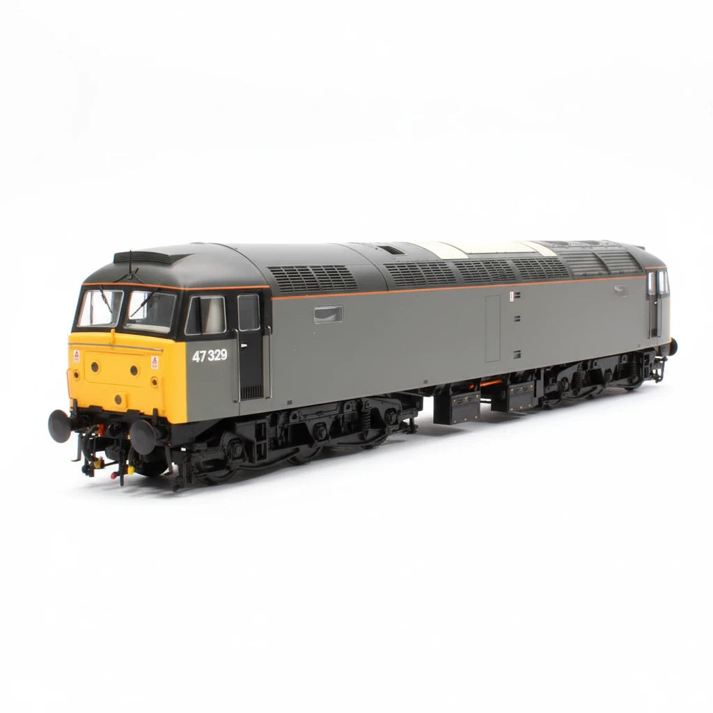 Model of a diesel locomotive on a white background