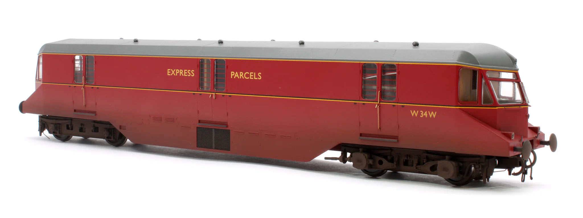 GWR AEC Railcar - BR Crimson - 34 - OO Scale - Weathered