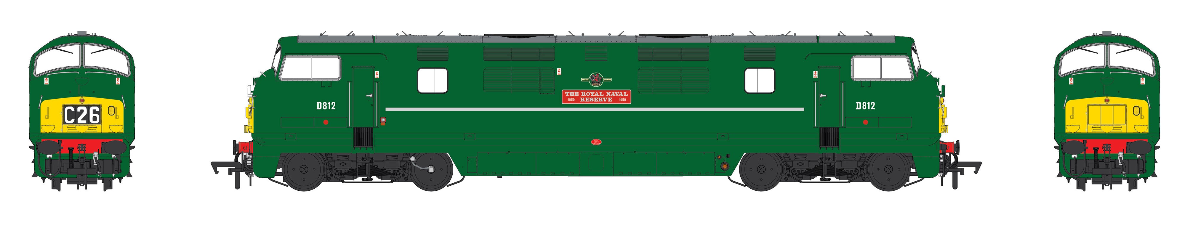Class 42 - BR Green - D812 - OO Scale - DCC Sound Fitted