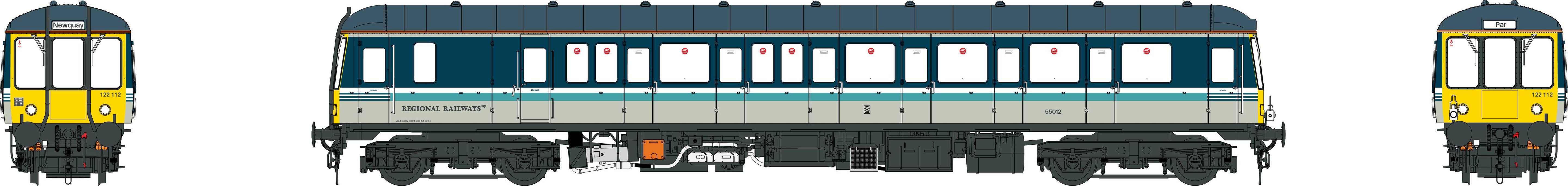 Class 122 - Regional Railways - 55012 - TT Scale