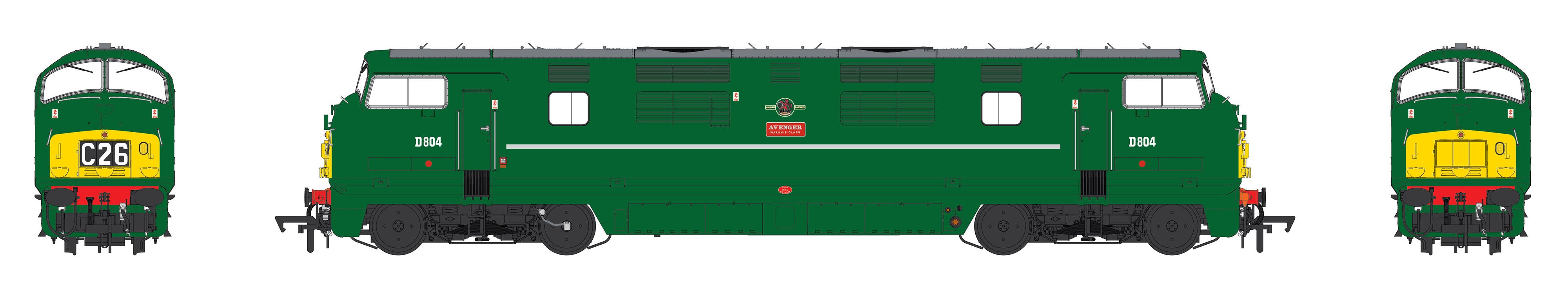 Class 42 - BR Green - D804 - OO Scale - DCC Sound Fitted